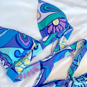 Aerie Padded Criss Cross Aerie Front Tie Swim Bikini Top Size Small